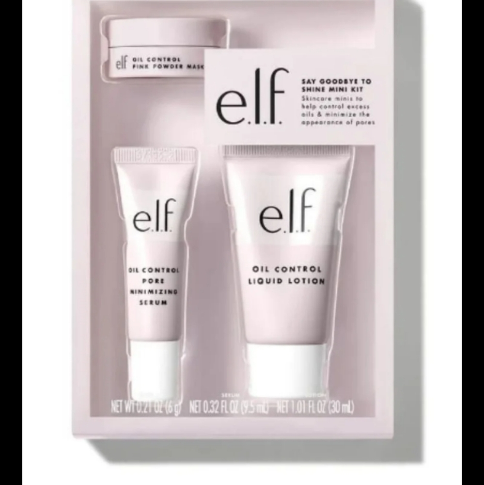Brand New 3pc Bye Bye Shine Mini Facial Kit by ELF